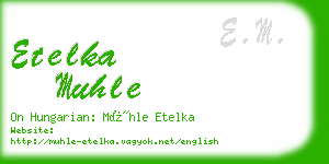 etelka muhle business card